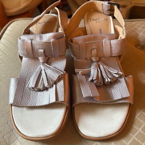 Perlato Square Heel Sandals 37 - Picture 10 of 10